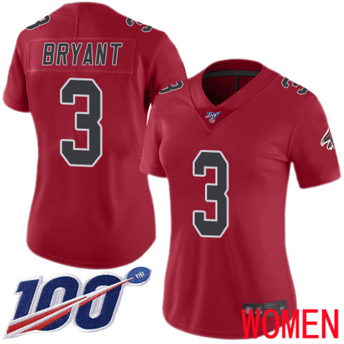 Atlanta Falcons Limited Red Women Matt Bryant Jersey NFL Football #3 100th Season Rush Vapor Untouchable->youth nfl jersey->Youth Jersey